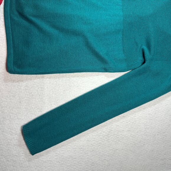 Alfani Lg Cardigan Angora Blend Teal Green Shawl Collar Single Button Closure rd - Picture 13 of 16
